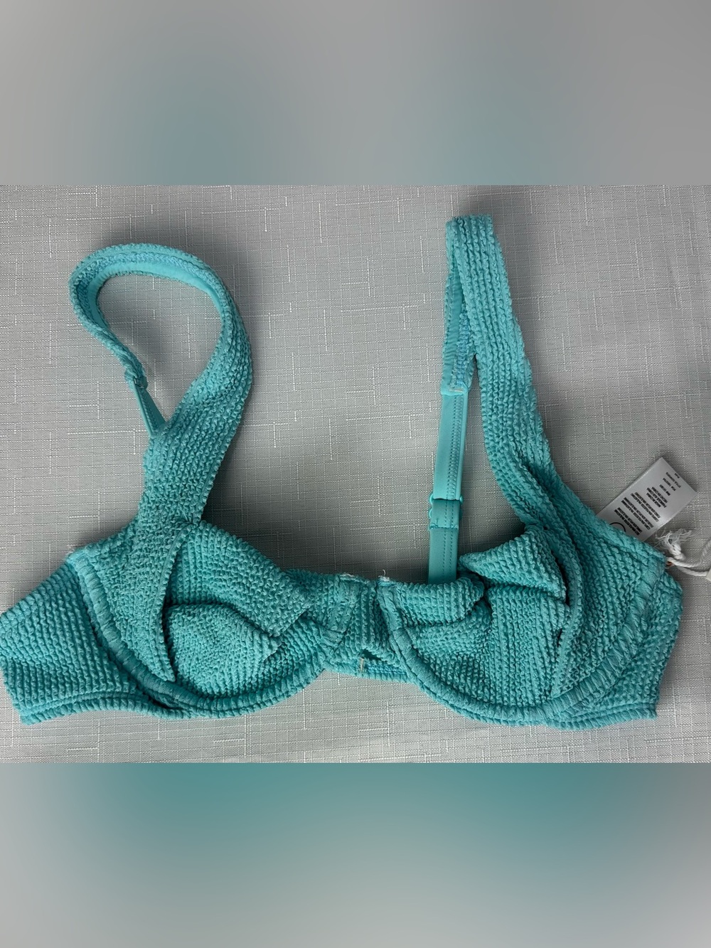 NWT Good American Teal Swim Top XS
